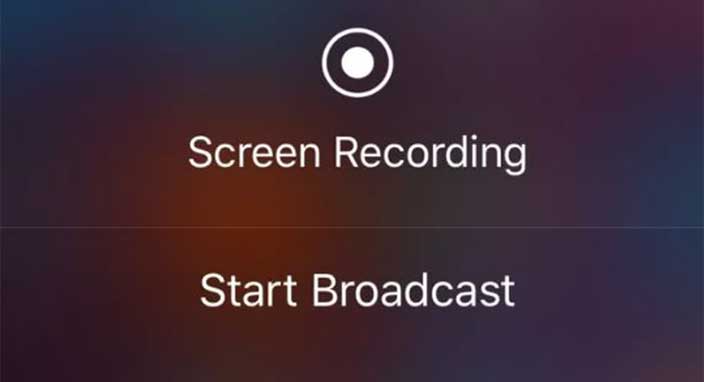 iOS 11e yeni gelen buton canli yayin ve ekran paylasimi islevini getiriyor