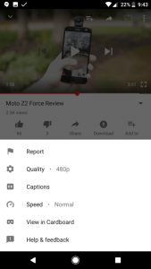 Google YouTube Android uygulamasında video oynatımı için hız kontrollerini test ediyor