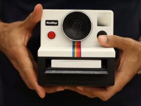 Instagif GIFleri basan bir Polaroid fotograf makinesi