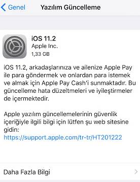 Apple iOS 11.2 yayınlandı hızlı kablosuz şarj ve iPhone çökme hatalarını düzeltiyor