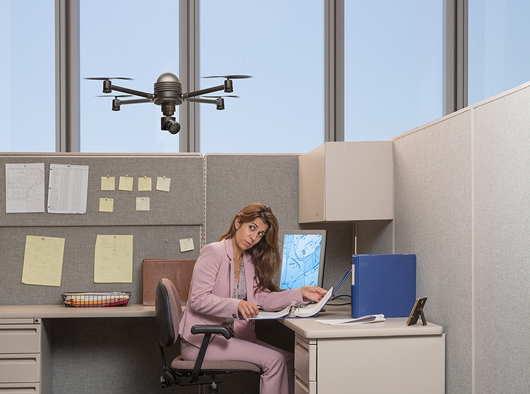 Drone In Office 1