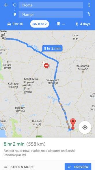 Google Haritalardaki Motosiklet modu Hindistanda birçok kişide görünüyor2