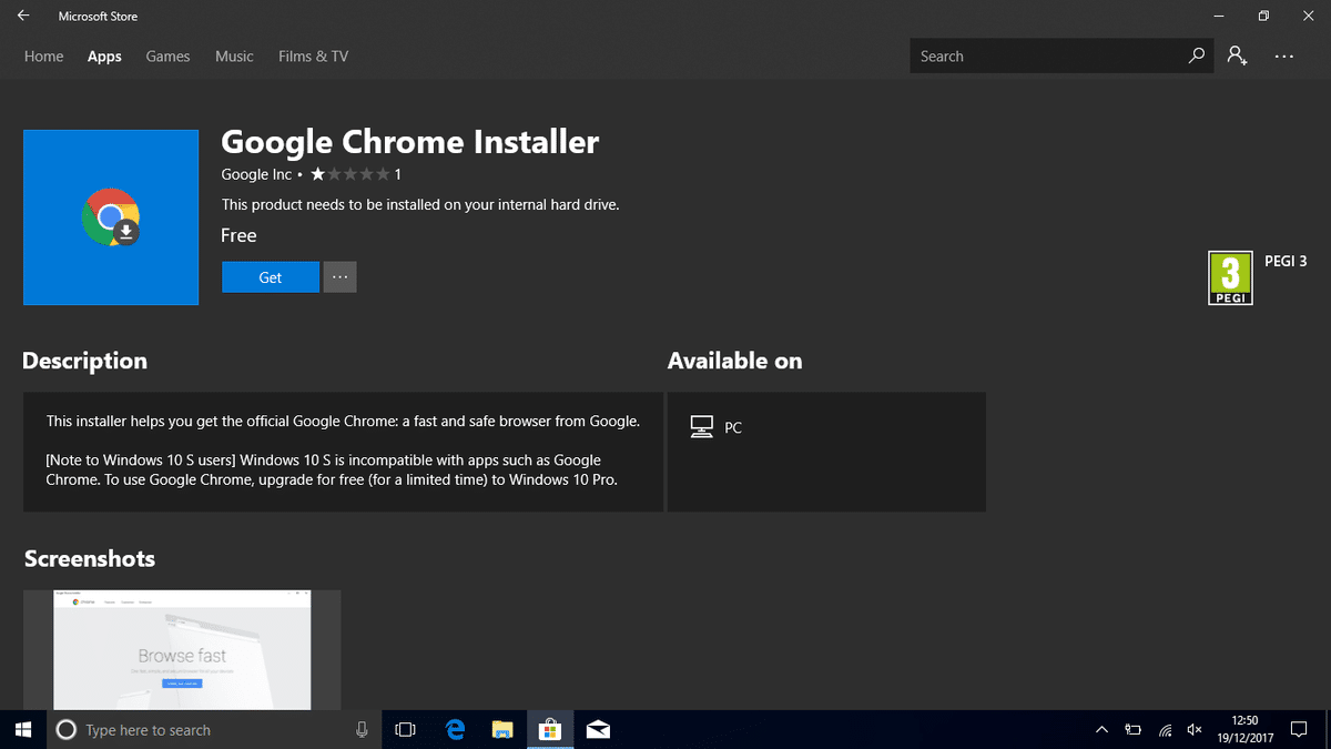 Microsoft magazasindan Google Chrome Yukleyici uygulamasini kaldirdi 1