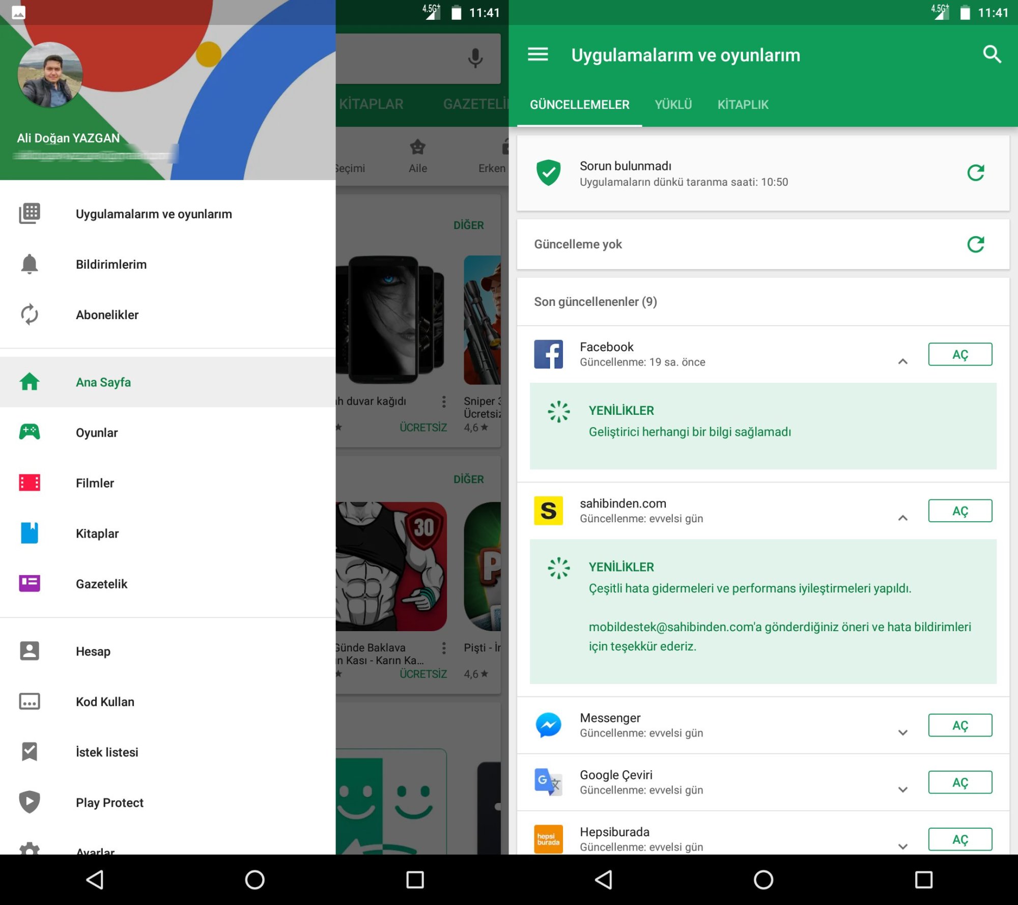 Google Play Store’a “Güncelleme Notları” Getirildi