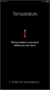 iphone sıcaklık uyarısı