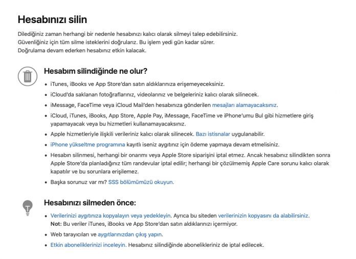 Apple Kimliği Silme 3