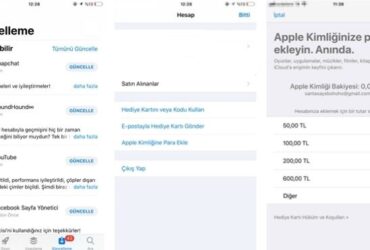 apple kimliğine para yükleme