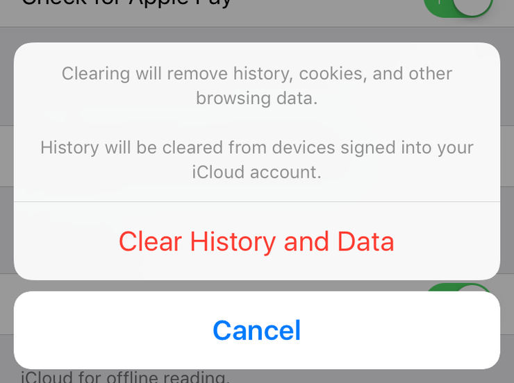 iOS Tarama Geçmişi Temizleme
