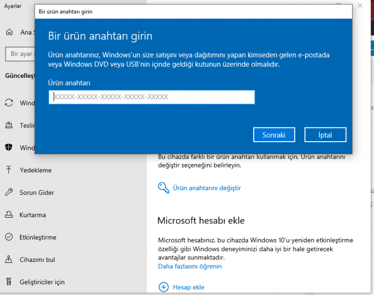 Windowsu etkinlestir yazisini kaldirmak3