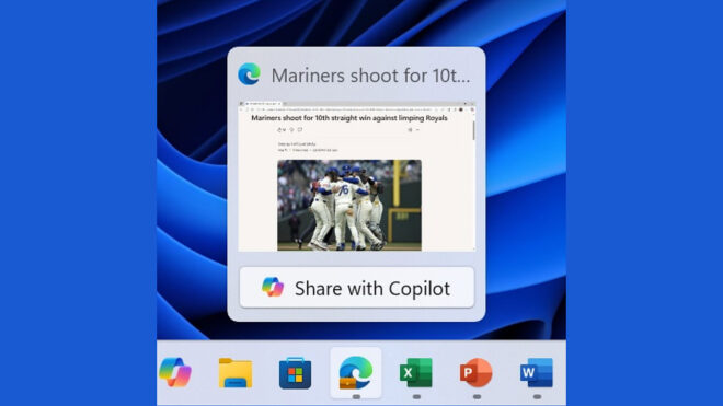Windows 11’e Copilot Vision için yeni bir buton geliyor 85 share screen copilot taskbar1 660x371 1