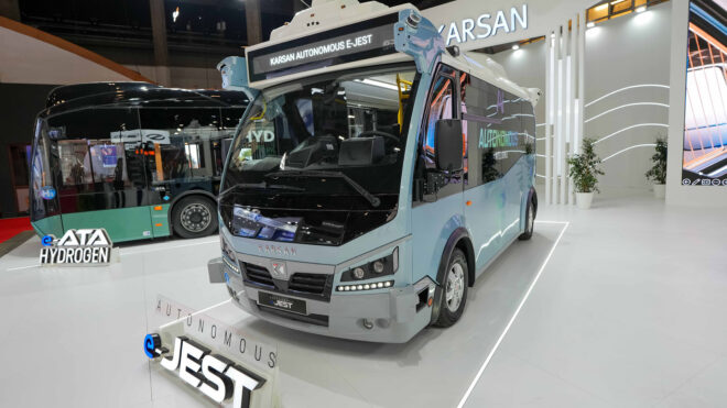 Karsan, Busworld 2025’te önemli duyurular gerçekleştirdi 91 Karsan Autonomous e JEST 12 660x371 1
